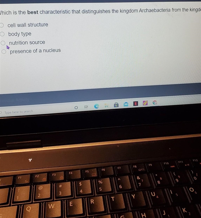 which is the best characteristic that distinguishes the kingdom archbacteria from-example-1