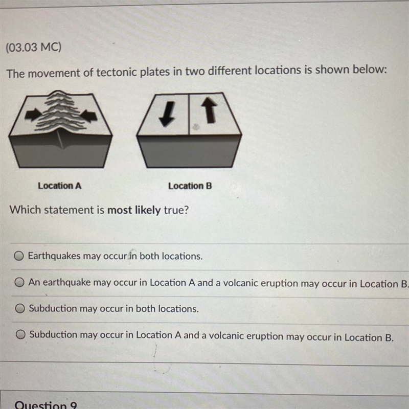 PLATE TECTONICS please answer i’m using the rest of my points-example-1