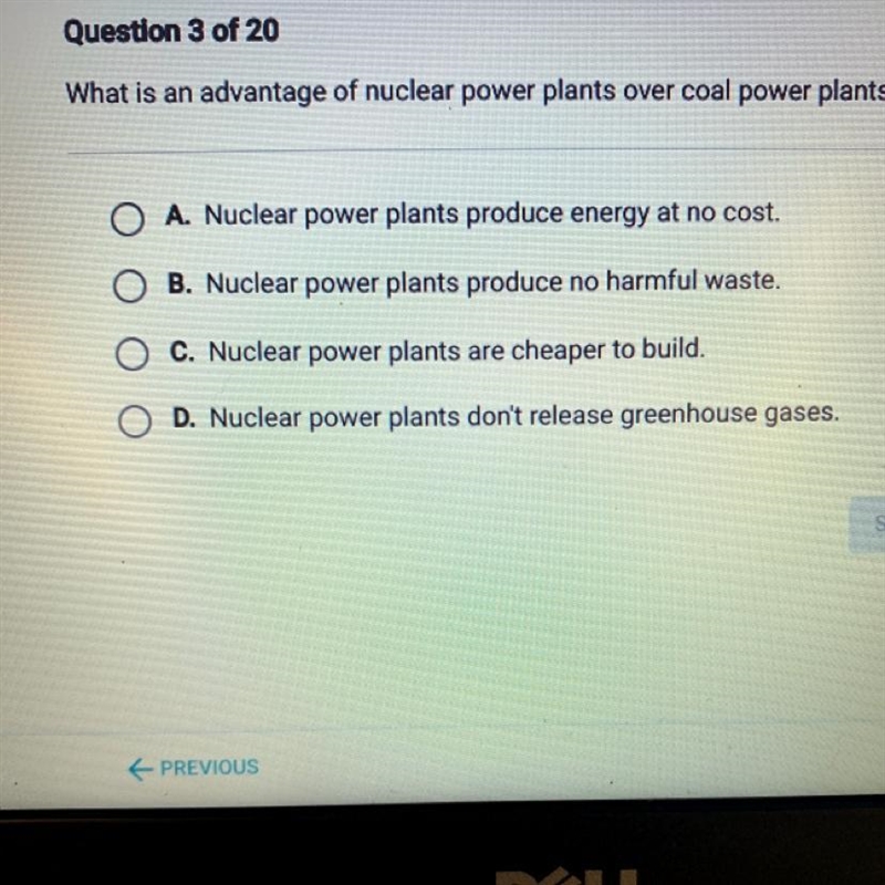 What is an advantage of nuclear power plant over coal power plant?-example-1