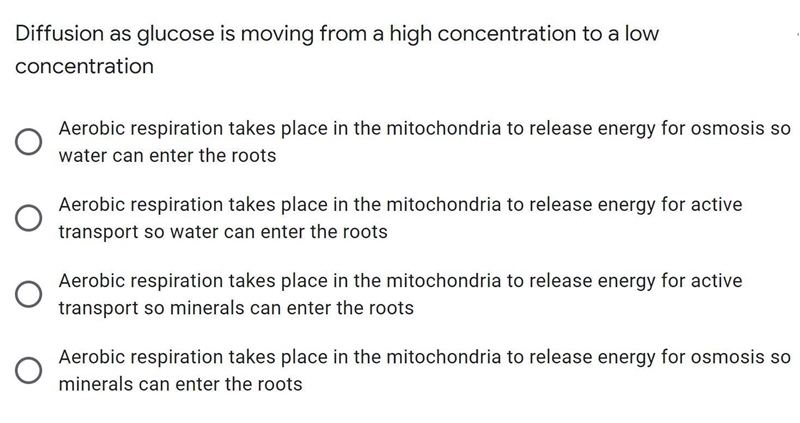 Diffusion as glucose is moving from a high concentration to a low concentration (50 points-example-1