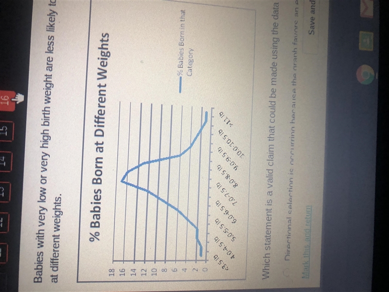 Babies with very low or very high birth weight are less likely to survive. The graph-example-1