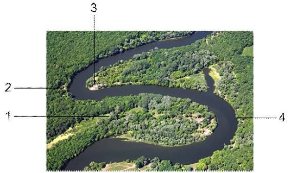 At which point along this stream are sediments most likely to accumulate, forming-example-1