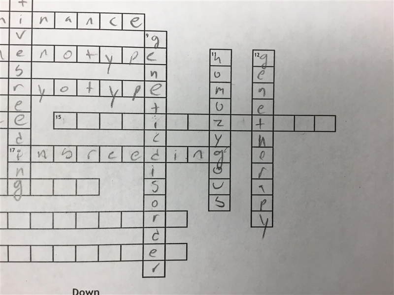 "breeding two individuals with different traits." (it is 15 across)-example-1