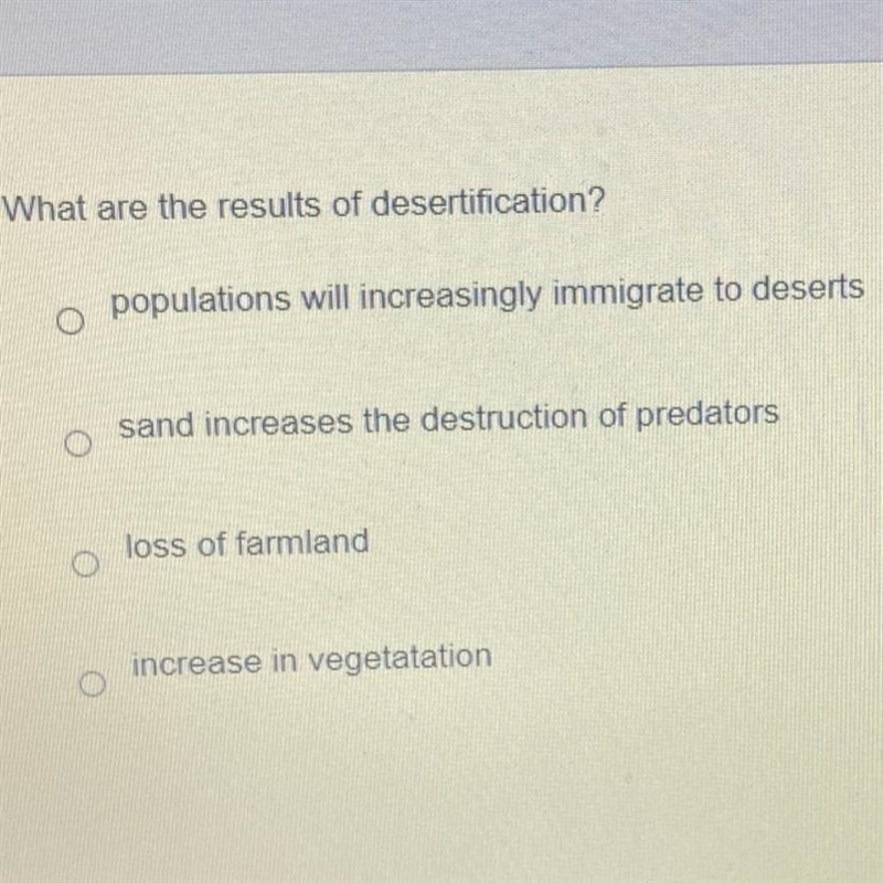 What are the results of desertification-example-1