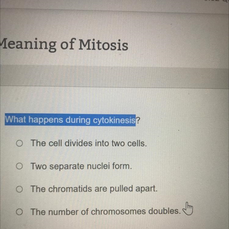 What happens during cytokinesis?-example-1