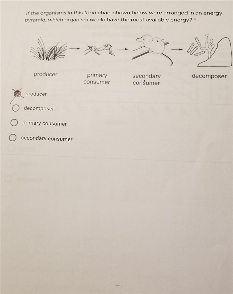 If the organisms in this food chain shown below were arranged in an energy pyramid-example-1