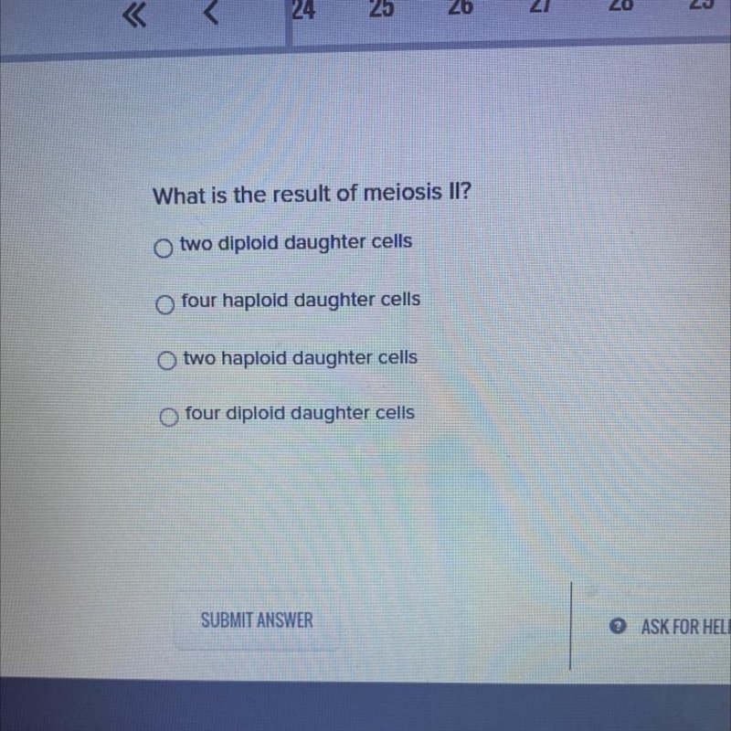 What is the result of meiosis ll-example-1