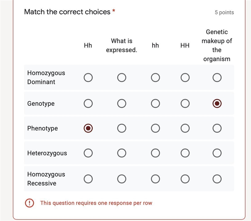 BIOLOGY HELP!! which match the correct choices having hard time understanding-example-1