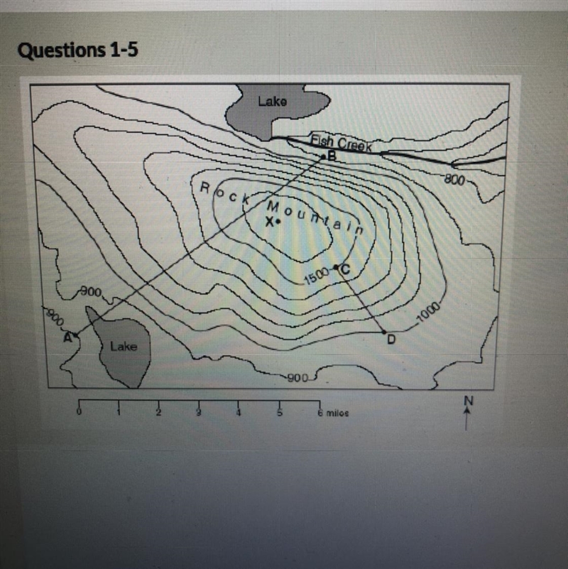 What is the elevation for points A B C D X-example-1