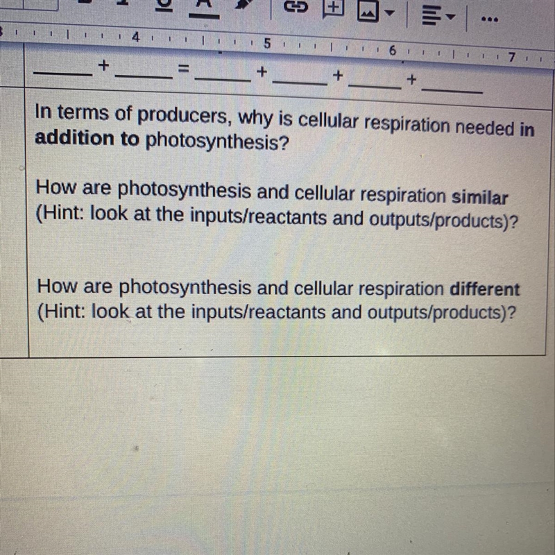 In terms of producers, why is cellular respiration needed in addition to photosynthesis-example-1