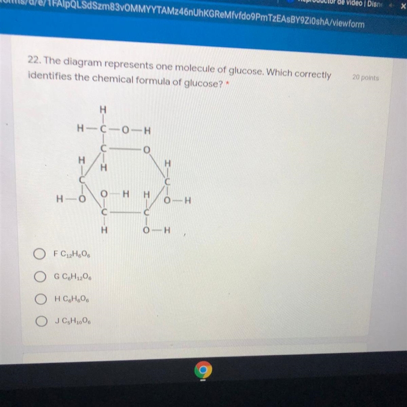 22. The diagram represents one molecule of glucose, Which correctly identifies the-example-1