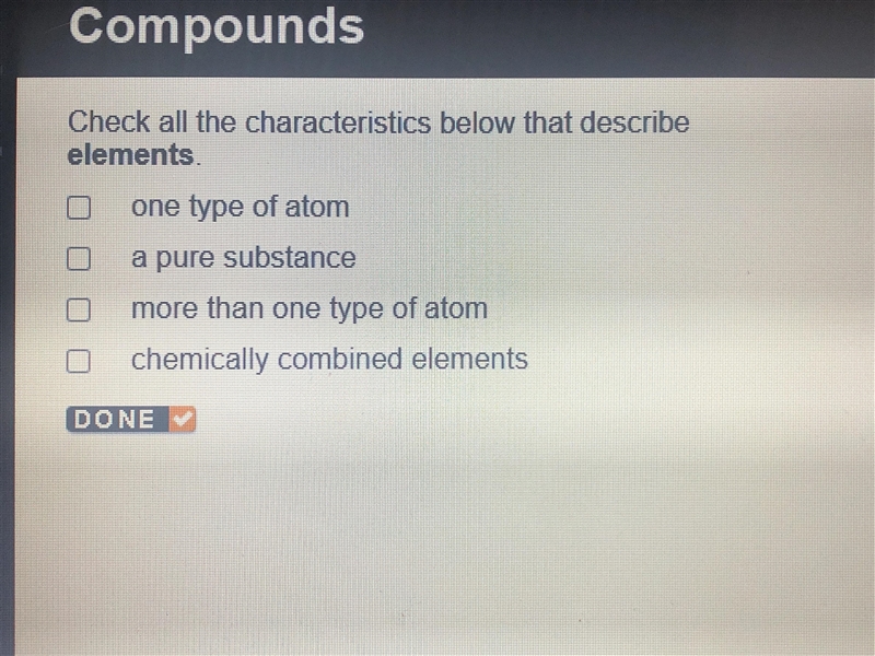 Check all the characteristics below that describe elements-example-1