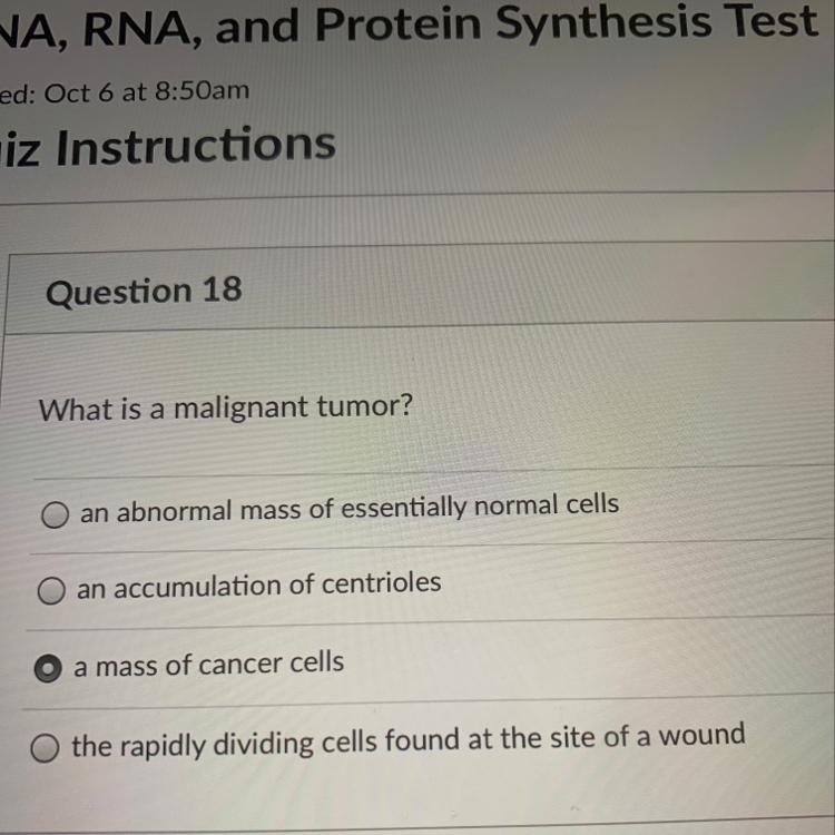 What is a magliant tumor?-example-1