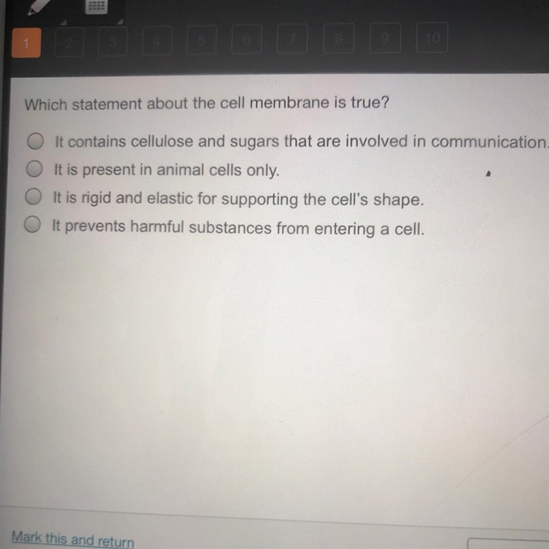 Which statement about the cell membrane is true?-example-1