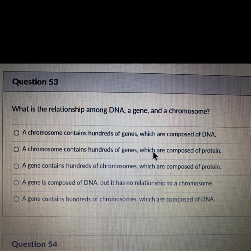 What is the relationship among DNA, a gene, and a chromosome?-example-1