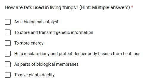 How are fats used in living things?-example-1