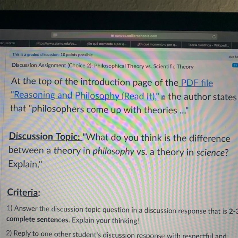 “What do you think is the difference between a theory in philosophy vs. a theory in-example-1