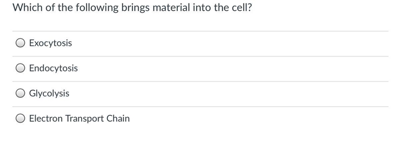 Which of the Following brings material to the cell?-example-1