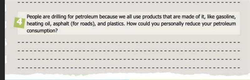 People are drilling for petroleum because we all use products that are made of it-example-1