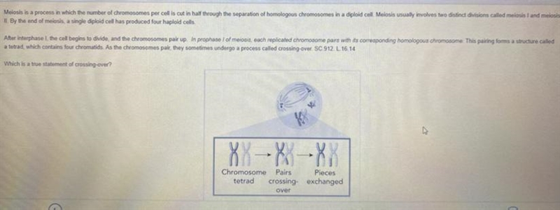 A) Homologous chromosomes move to opposite ends of dividing cells b) The DNA of the-example-1