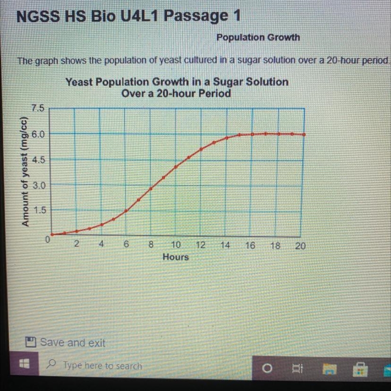 What type of population growth does the graph show? How do you know?-example-1