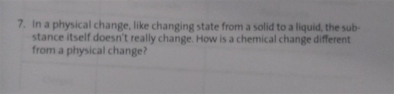 In a physical change, like changing state from a solid to a liquid, the substance-example-1