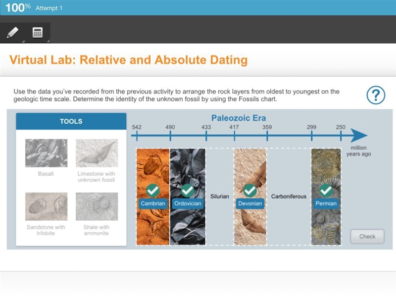 use the data youve recorded from the previous activity to arrange the rock layers-example-1