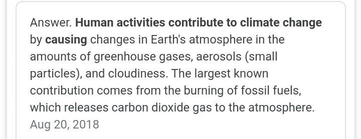 Asap!!!!!!!!!!! Which two human activities are believed to be the greatest contributors-example-1