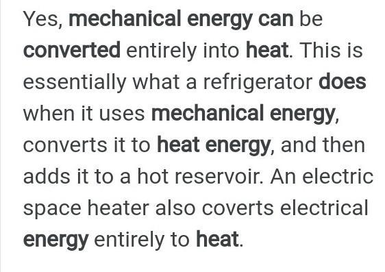 Why is Thermal energy Usually not converted back Into Mechanical energy-example-1