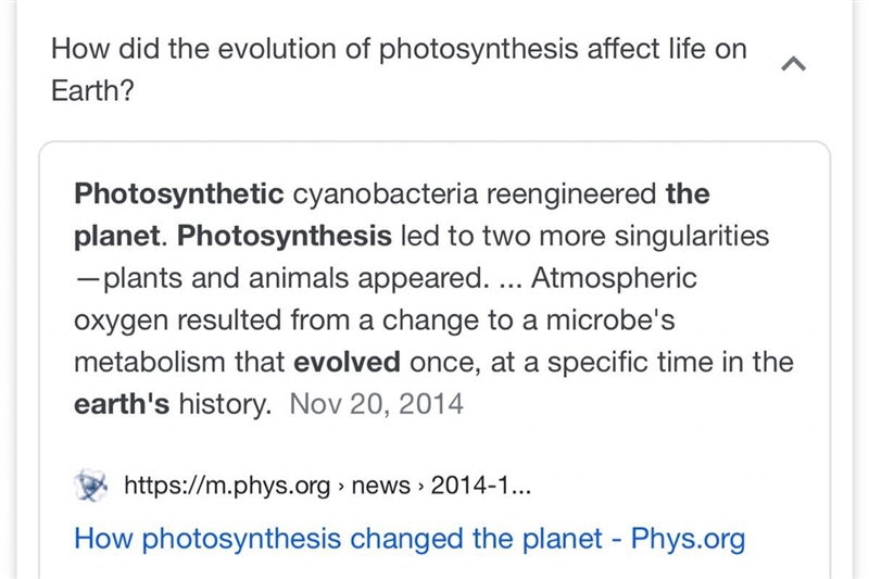 Why was the development of photosynthesis so important to the evolution of life?-example-1