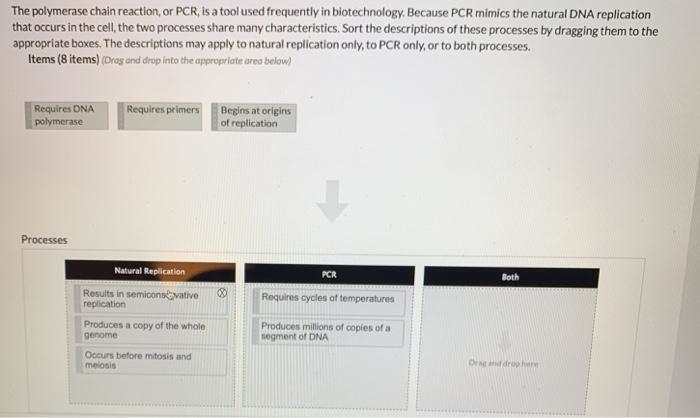 The polymerase chain reaction, or PCR, is a tool used frequently in biotechnology-example-1