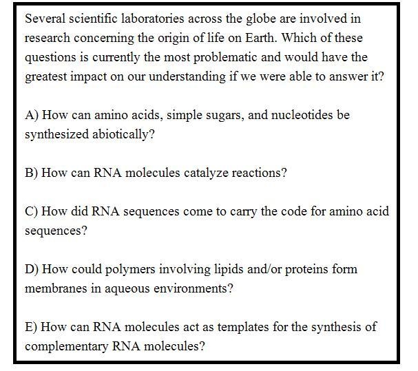 Several scientific laboratories across the globe are involved in research concerning-example-1