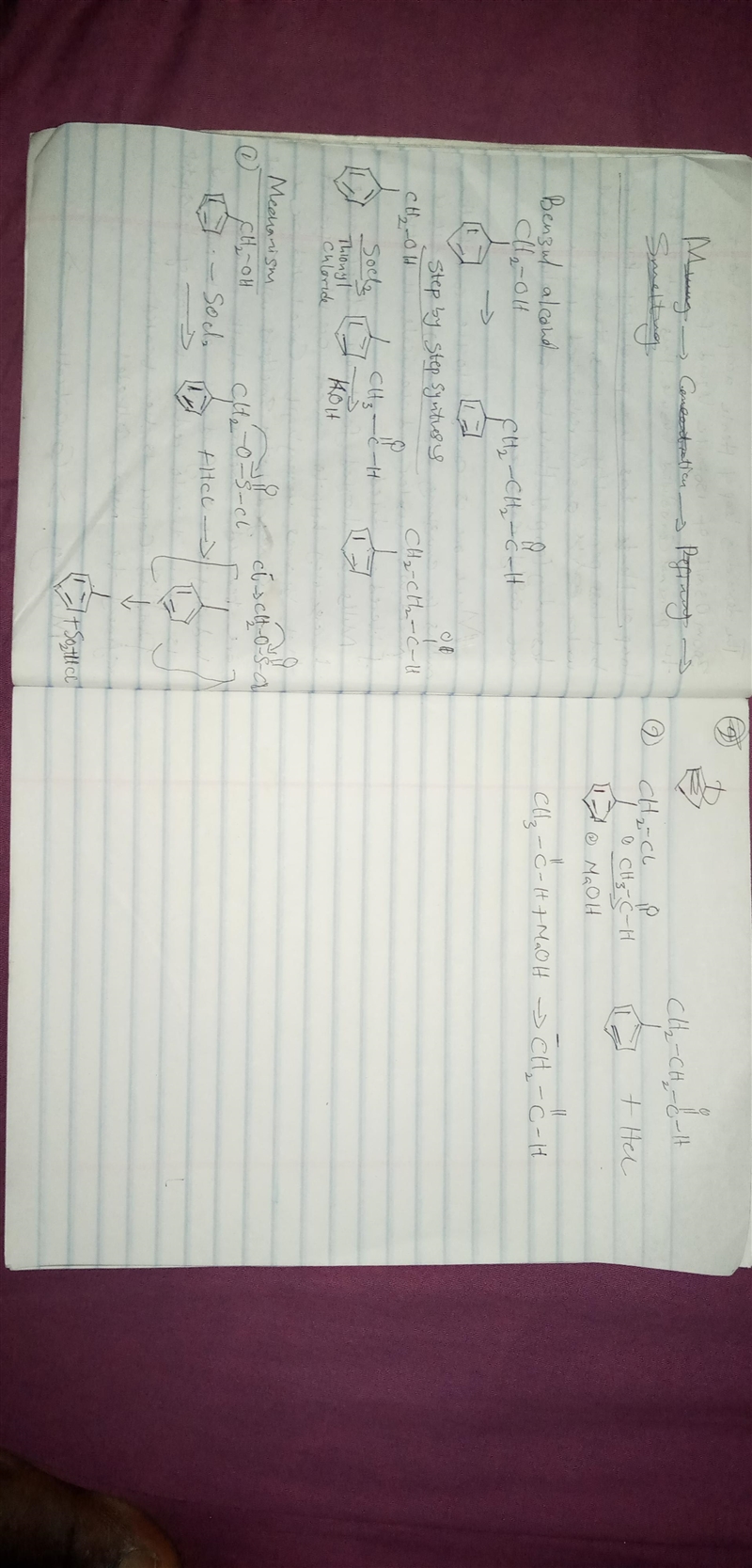 Testbank, question 132 suggest a stepwise synthesis of 3-phenylpropanal from benzyl-example-1