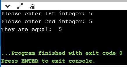 Define a function called min that takes two parameters containing integer values and-example-1