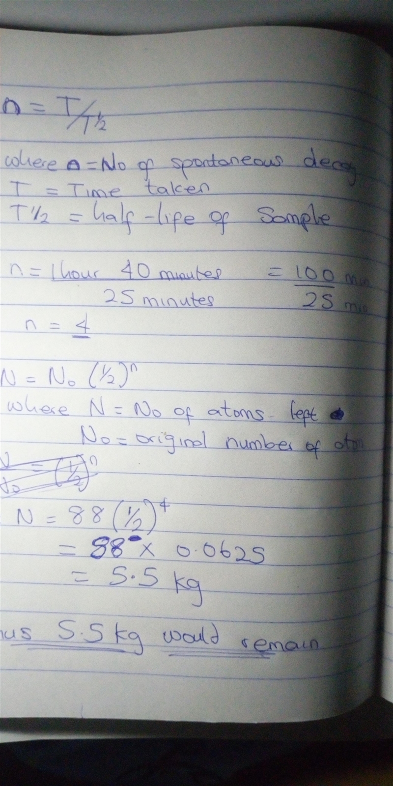 MULTIPLE CHOICE Americium-245 has a 25 minute half life. If a sample originally contains-example-1