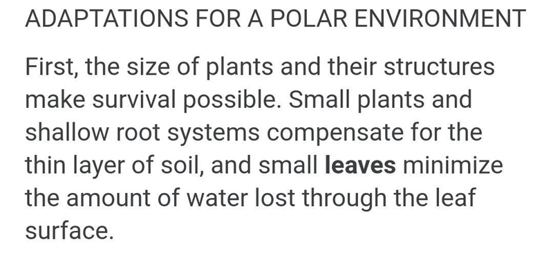 In polar habitat what a climate and adaptation of plant​-example-1