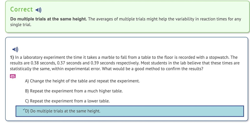 In a laboratory experiment the time it takes a marble to fall from a table to the-example-1