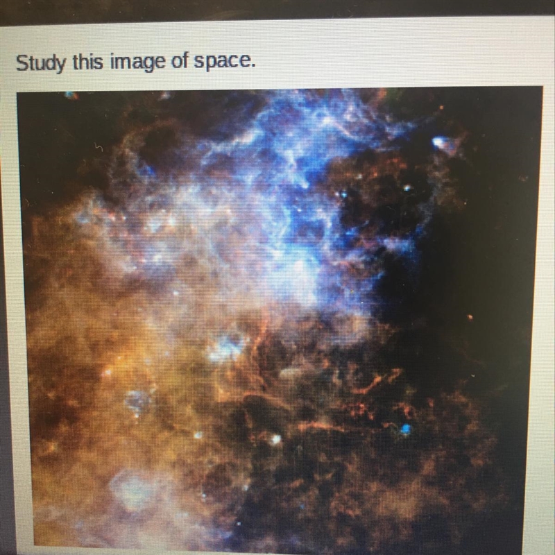 Study this image of space. A cloud of gas and dust. What object is shown in this image-example-1