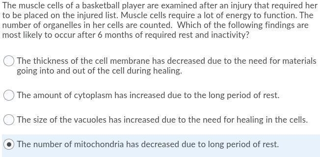 The muscle cells of a basketball player are examined after an injury that required-example-1