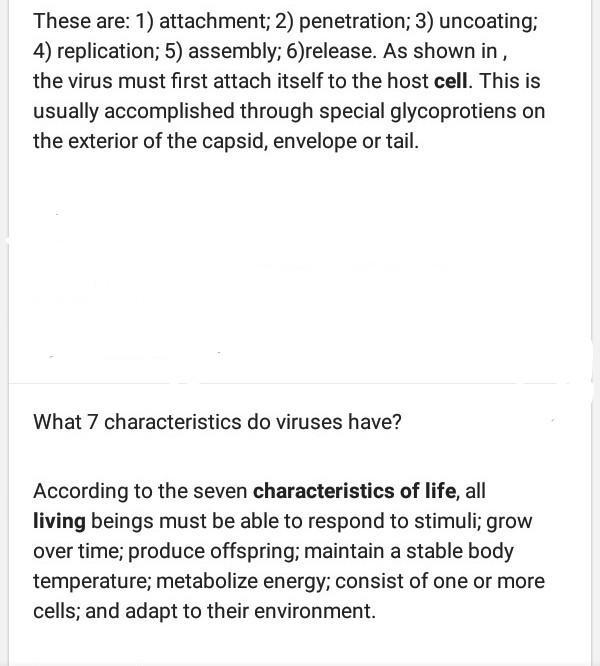 What are the 7 characteristics all living things have or do? do viruses fit this definition-example-1