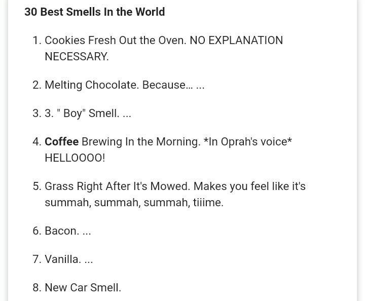 What are the best smells-example-1