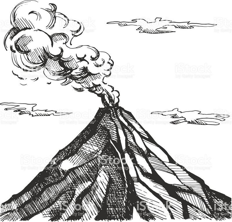 PLEASE HELP can someone draw a quick picture of a volcano, I need it for a diagram-example-1