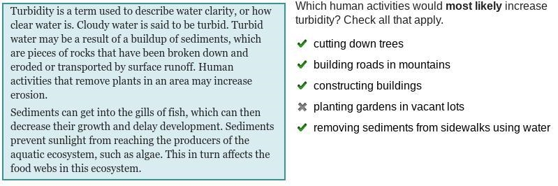 Turbidity is a term used to describe water clarity, or how clear water is. Cloudy-example-1