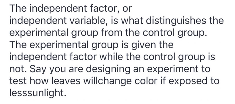 What factor distinguishes the experimental group from the control group​-example-1