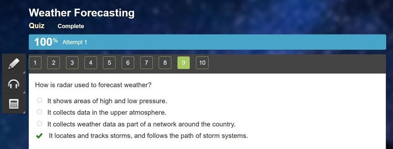 How is radar used to forecast weather? It shows areas of high and low pressure. It-example-1