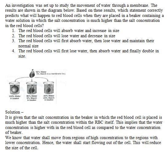 An investigation was set up to study the movement of water through a membrane. The-example-1