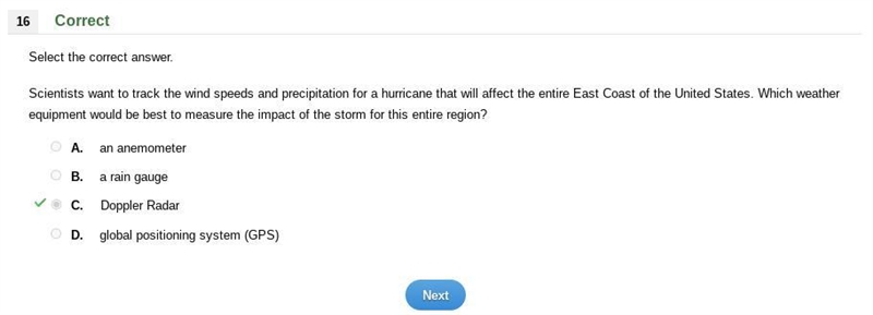 Scientists want to track the wind speeds and precipitation for a hurricane that will-example-1