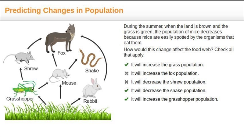 During the summer, when the land is brown and the grass is green, the population of-example-1