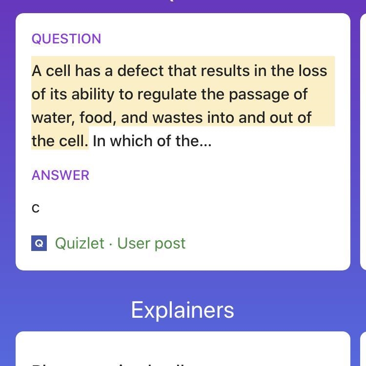 A cell has a defect that results in the loss of its ability to regulate the passage-example-1