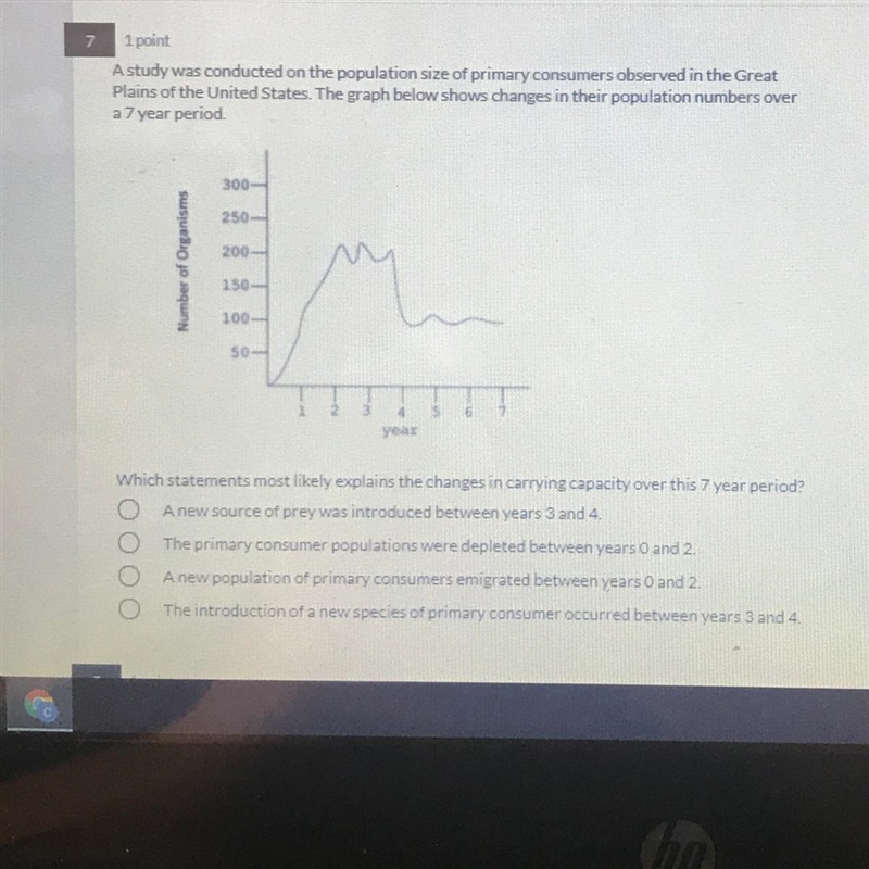 Board 7 2 point A study was conducted on the population size of primary consumers-example-1